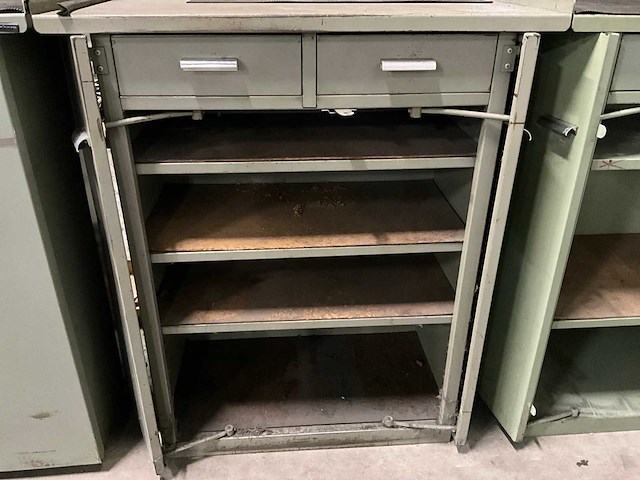 Widenhorn werkplaatskast met werkblad (2x) - afbeelding 2 van  6