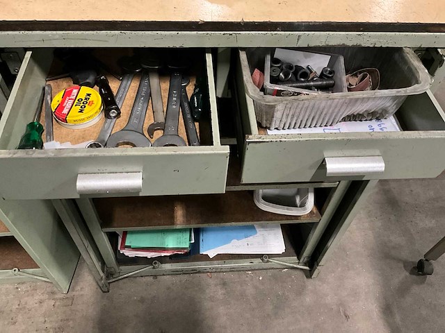 Widenhorn werkplaatskast met werkblad (2x) - afbeelding 2 van  5