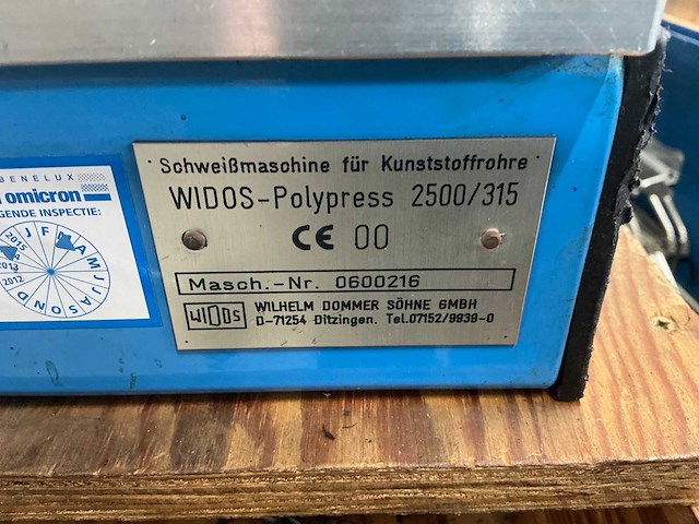 Widos 2500/315 spiegellasmachine - afbeelding 11 van  14