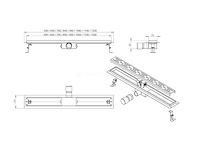 Wiebaden - douchegoot 60 cm met flens en tegelrooster - afbeelding 4 van  8