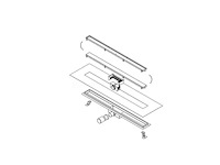 Wiebaden - douchegoot 60 cm met flens en tegelrooster - afbeelding 7 van  10