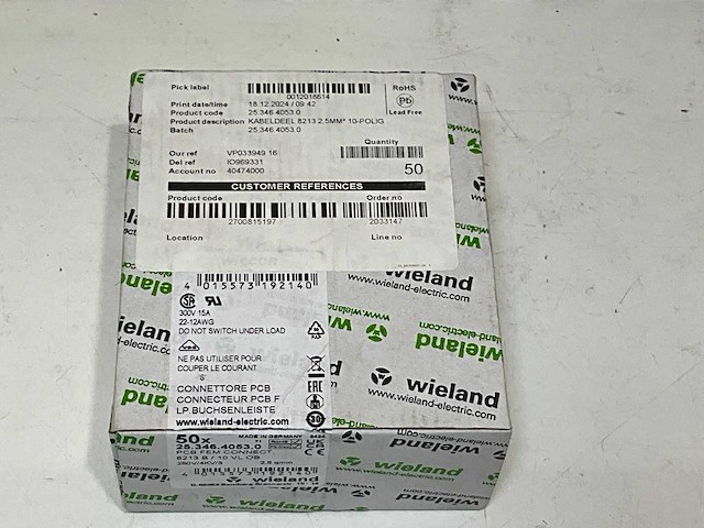 Wieland 25.346.4053.0 kabeldeel 10 polig female 2.5mm2 (50x) - afbeelding 3 van  3