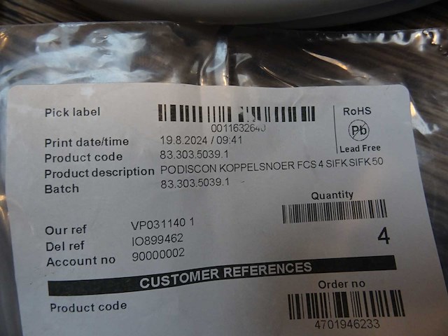 Wieland podiscon - fcs 4 sifksifk50 - koppelsnoer (6x) - afbeelding 2 van  2