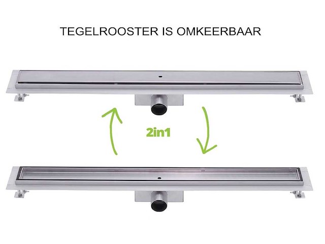 Wiesbaden - flens uitneembaar sifon - tegel rooster - douchegoot flens met uitneembaar sifon tegel rooster - afbeelding 3 van  9