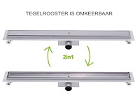 Wiesbaden - flens uitneembaar sifon - tegel rooster - douchegoot flens met uitneembaar sifon tegel rooster - afbeelding 3 van  9