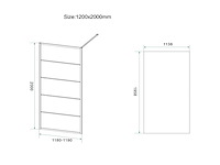 Wiesbaden - horizon inloopdouche 200 x 120 cm - afbeelding 1 van  2