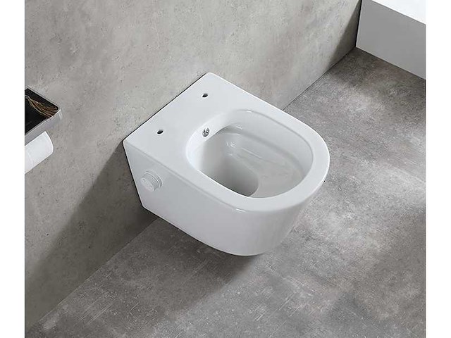 Wiesbaden - vesta - bidet toilet - bidet wc hangend met geïntegreerde kraan warm koud randloos - afbeelding 3 van  8