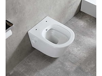 Wiesbaden - vesta - bidet toilet - bidet wc hangend met geïntegreerde kraan warm koud randloos - afbeelding 3 van  8