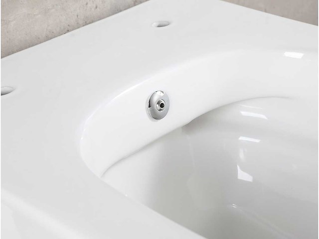 Wiesbaden - vesta - bidet toilet - bidet wc hangend met geïntegreerde kraan warm koud randloos - afbeelding 5 van  8