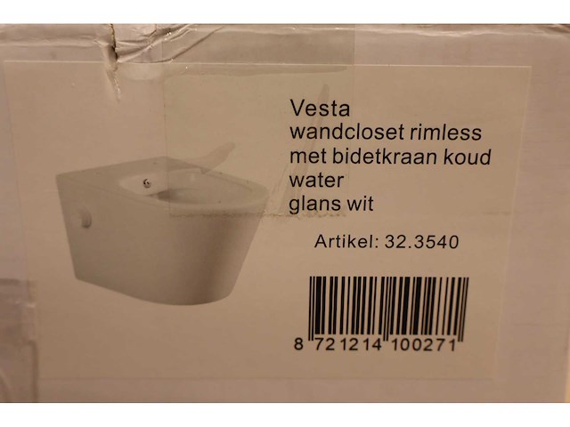 Wiesbaden - vesta - showroommodel - hangtoilet incl. bidet - afbeelding 2 van  5