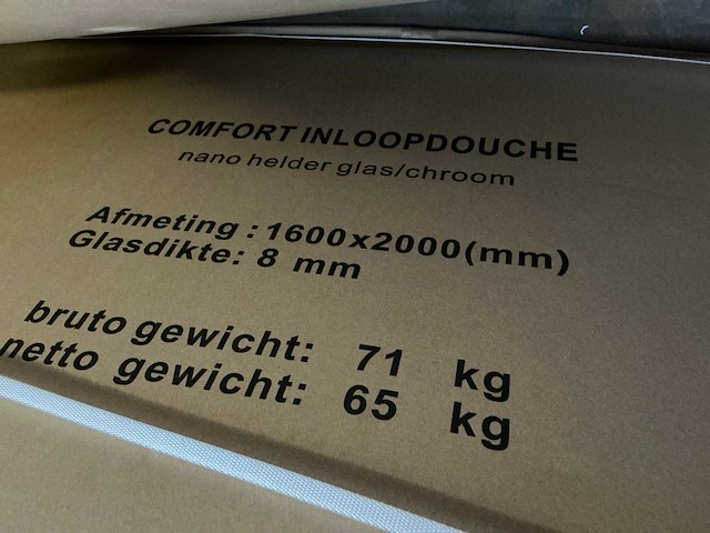 Wiesbaden 160x200cm comfort inloopdouche - afbeelding 2 van  3