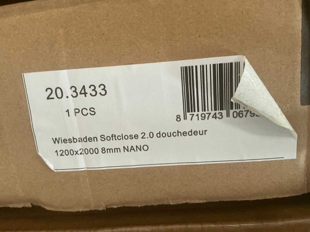 Wiesbaden 20.3433 softclose 2.0 douchedeur 120cm - afbeelding 3 van  5