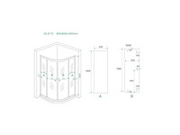 Wiesbaden 20.3719 kwartronde douchecabine 80x80cm - afbeelding 2 van  4