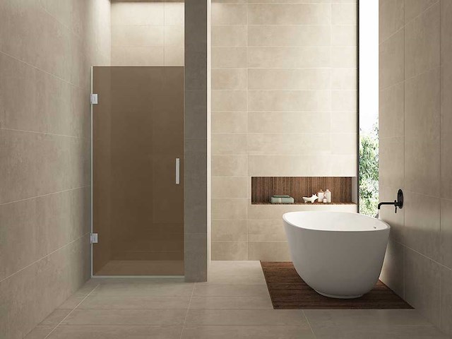 Wiesbaden 20.3977 douche pivot deur bronze glas - afbeelding 1 van  4