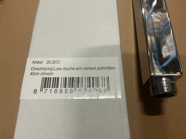 Wiesbaden 29.3872 luxe douchearm 40cm chrome (100x) - afbeelding 3 van  3