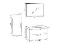 Wiesbaden 3-delig badmeubelset - afbeelding 2 van  4