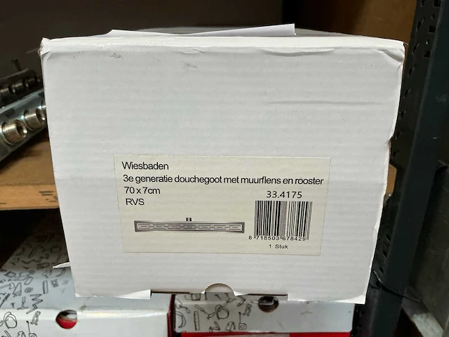 Wiesbaden 70x7cm rvs 33.4175 douchegoot - afbeelding 3 van  3