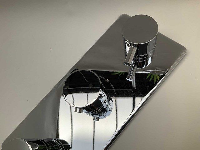 Wiesbaden caral inbouwthermostaat douche chroom afbouwdeel - afbeelding 5 van  8