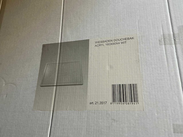 Wiesbaden douchebak 160x90cm - afbeelding 1 van  3