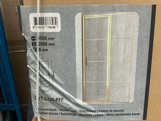 Wiesbaden douchewand 100cm - afbeelding 2 van  3