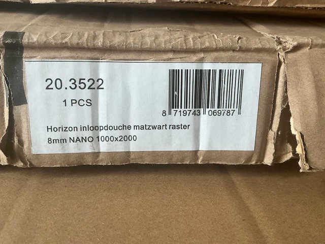 Wiesbaden horizon 20.3522 inloopdouche matzwart raster 100cm - afbeelding 4 van  4