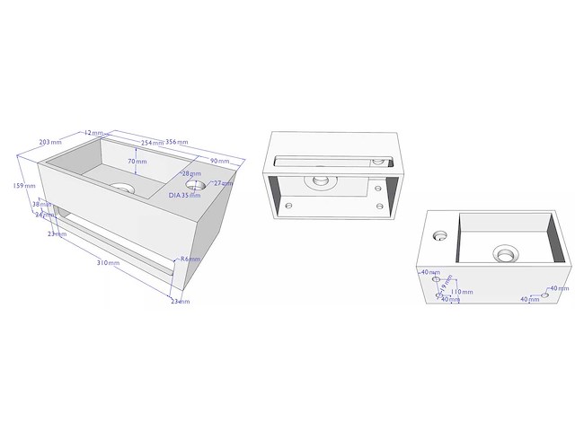 Wiesbaden julia - kraangat rechts - solid surface fontein - afbeelding 3 van  4