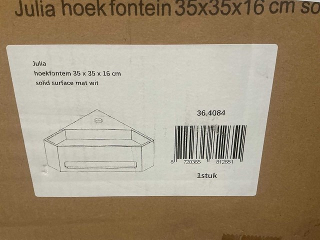 Wiesbaden julia hoek fontein mat wit 36.4084 - afbeelding 3 van  3