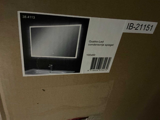 Wiesbaden quatro led/verwarming spiegel 100cm - afbeelding 1 van  2