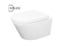 Wiesbaden rimless wandcloset 52 cm inclusief soft-close zitting - afbeelding 1 van  3