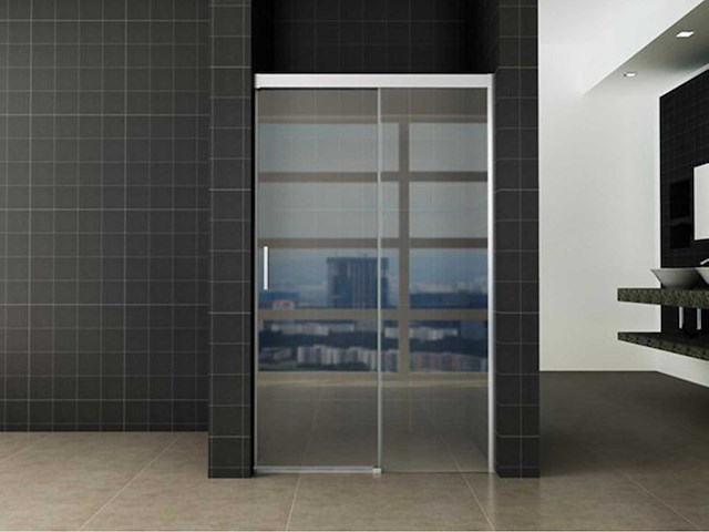 Wiesbaden softclose schuifdeur 1000 x 2000 x 8 mm nano helder glas/chroom - afbeelding 1 van  4