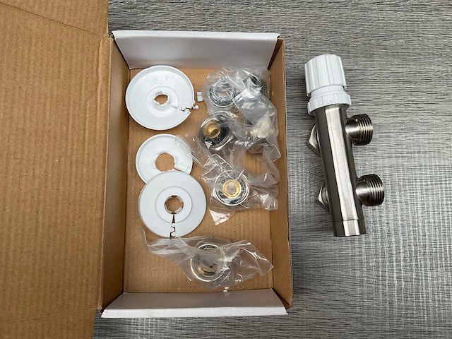 Wiesbaden thermostatisch 3/4 onderblok geborsteld staal - afbeelding 2 van  2