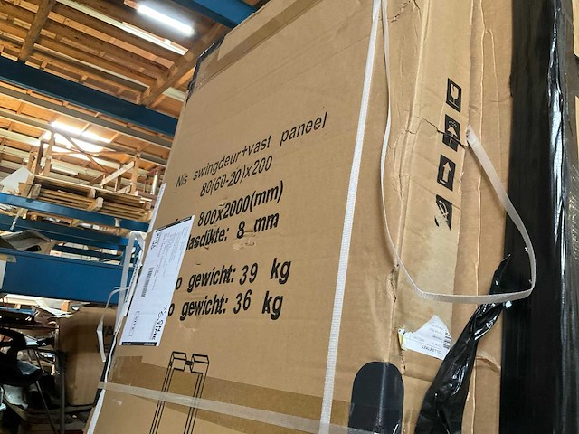 Wiesbaden vaz nis swingdeur met vast paneel 80x200 cm nano glas 20.3920 - afbeelding 4 van  4