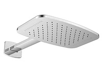 Wiesbaden waterval douchekop met douchearm 40x25 cm chroom - afbeelding 1 van  3