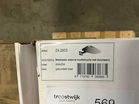 Wiesbaden waterval douchekop met douchearm 40x25 cm geborsteld staal - afbeelding 2 van  3
