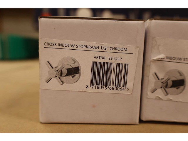 Wiesbaden xellanz - cross inbouw - - stopkraan 1/2" (2x) - afbeelding 3 van  5