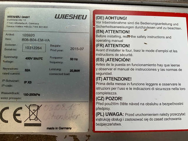 Wiesheu 105920 bakkerijoven - afbeelding 3 van  11