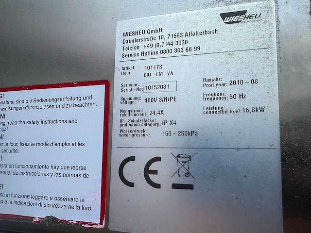 Wiesheu b04-em-va bakkerijoven - afbeelding 8 van  9