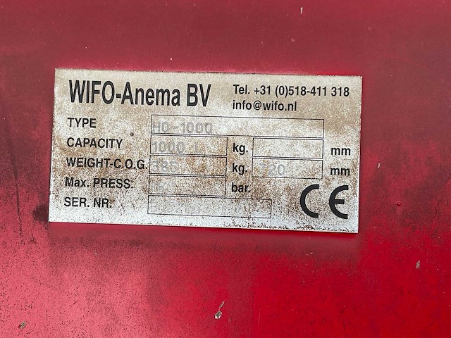 Wifo - h0-1000 - forklift accessory - afbeelding 8 van  8