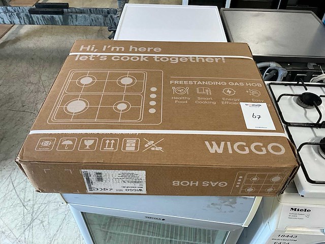 Wiggo wh-g604f(b) gaskookplaat - afbeelding 2 van  3