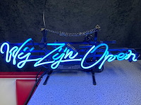 Wij zijn open glas neon decoratie - afbeelding 2 van  2