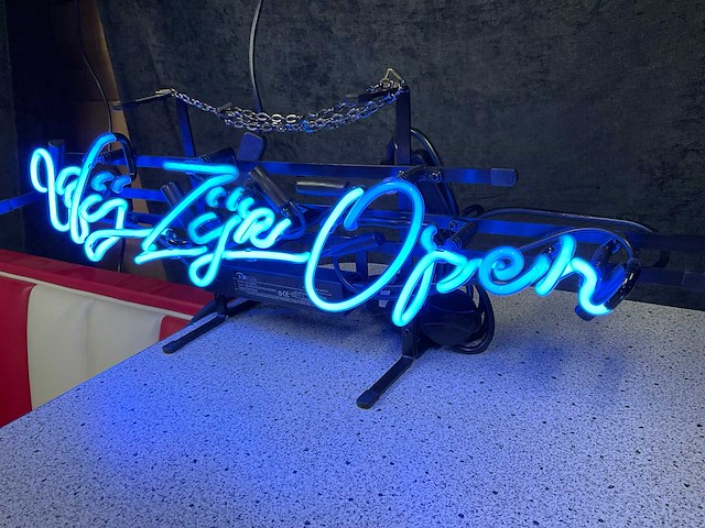 Wij zijn open glas neon decoratie - afbeelding 1 van  2