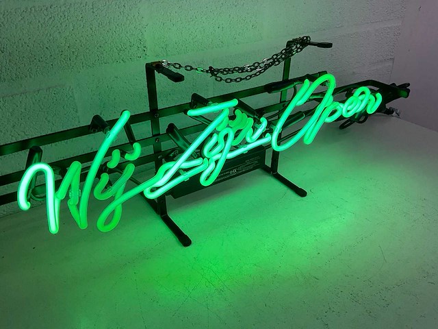 Wij zijn open glas neon - afbeelding 2 van  3