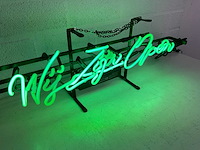 Wij zijn open glas neon - afbeelding 2 van  3