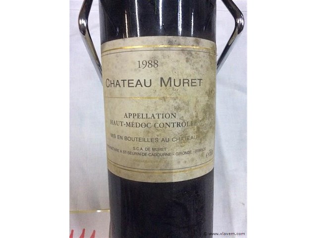 Wijn haut-medoc 1988. + wijnfles houder - afbeelding 2 van  3