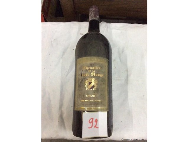 Wijn magnumfles cahors 1989. - afbeelding 1 van  2