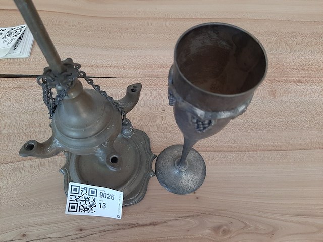 Wijnbeker met olielamp, frankrijk - afbeelding 4 van  5