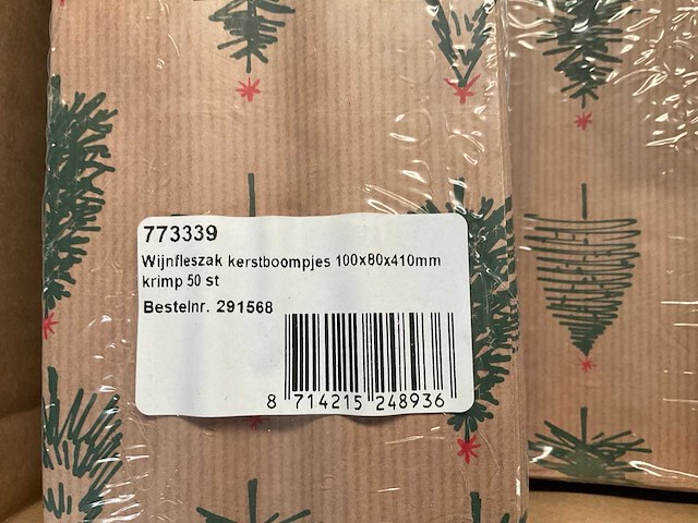 Wijnfleszakken kerstboompjes (6000x) - afbeelding 1 van  3