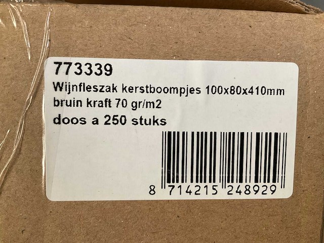 Wijnfleszakken kerstboompjes (6000x) - afbeelding 3 van  3