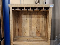 Wijnkast, mangohout - afbeelding 4 van  7