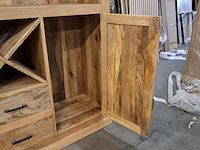 Wijnkast, mangohout - afbeelding 6 van  7